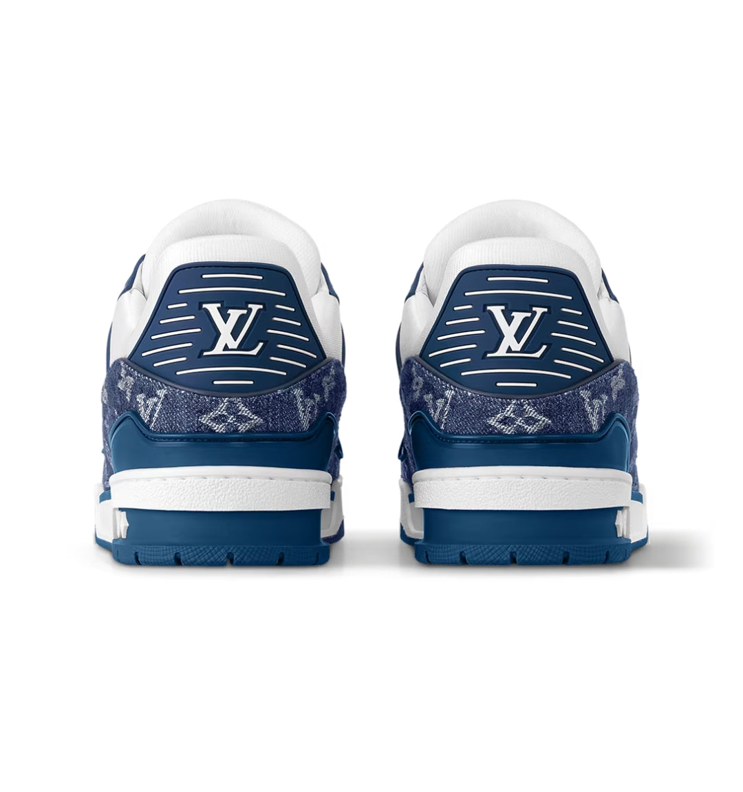 Louis Vuitton LV Trainer Monogram Denim White Blue