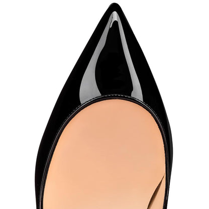 Christian_Louboutin Miss Iriza 10 Black Z Heels Patent