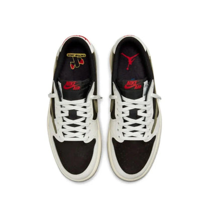 Nik_e Air Jordan Retro 1 Low X Travis Scott Olive