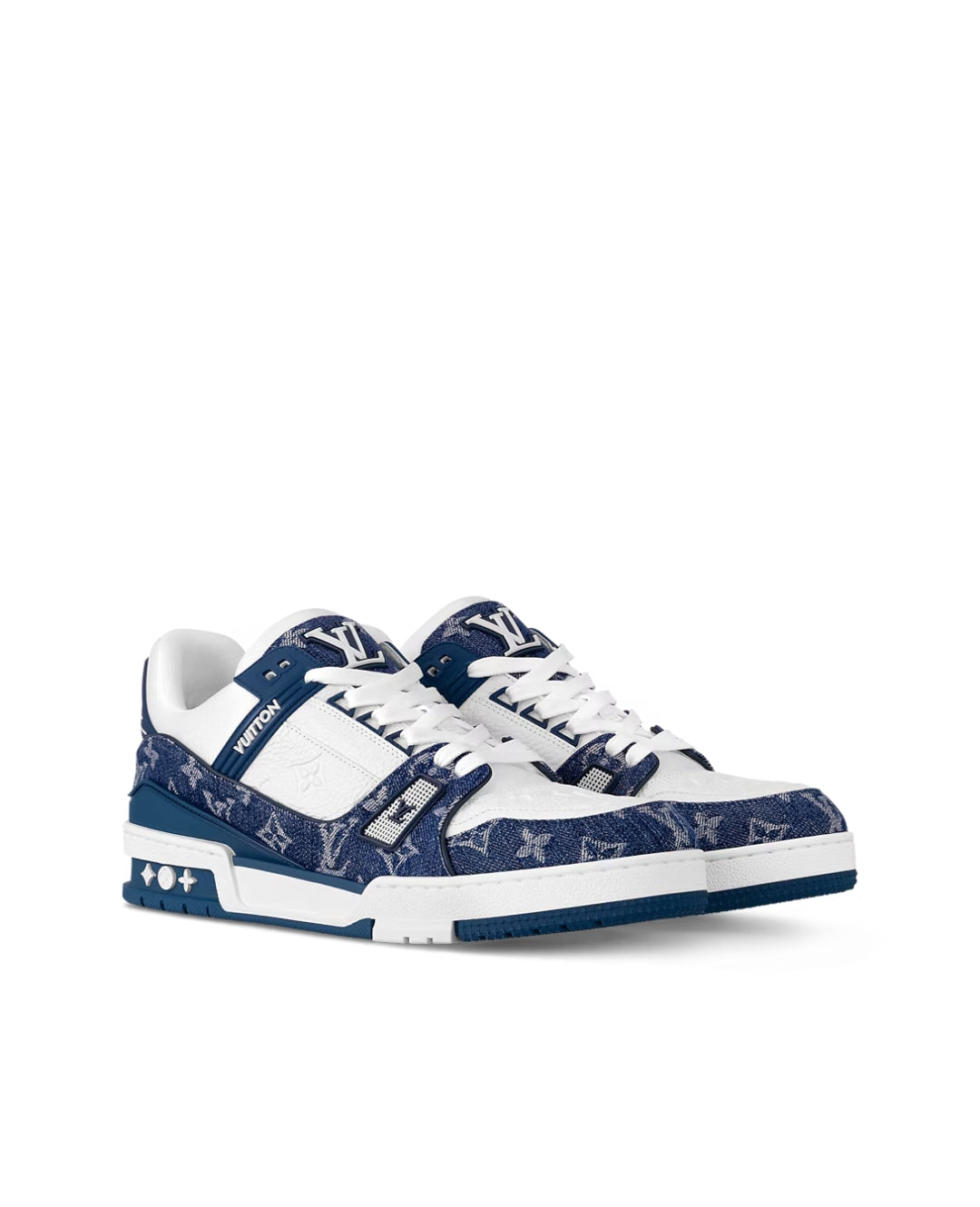 Louis Vuitton LV Trainer Monogram Denim White Blue
