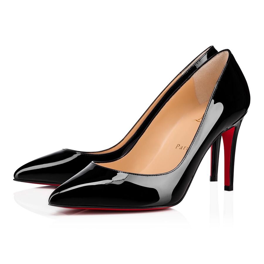 Christian_Louboutin Miss Iriza 10 Black Z Heels Patent