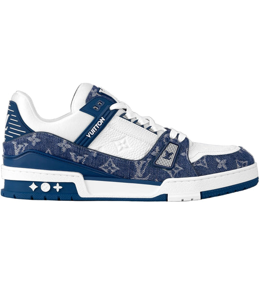 Louis Vuitton LV Trainer Monogram Denim White Blue