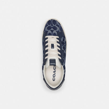Coach_Clip Court Sneaker Navy signature canvas